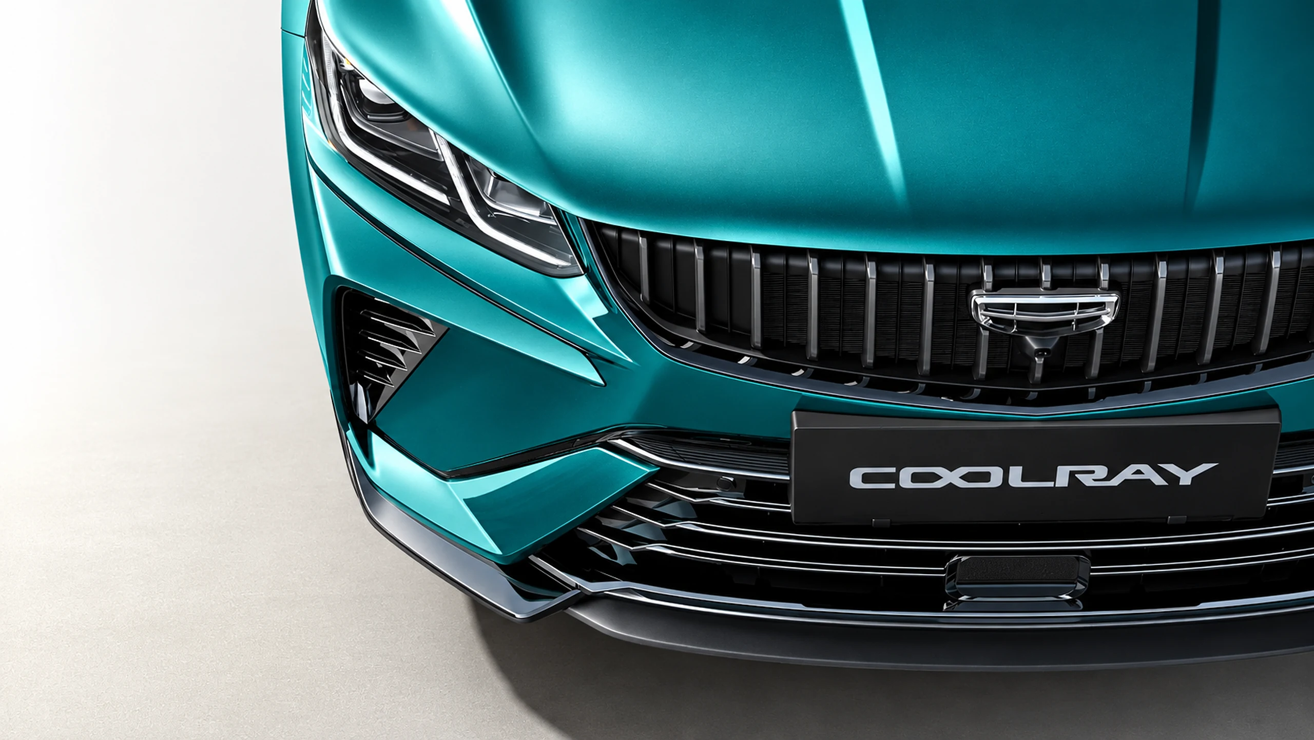 Detail lampu depan dan grille Geely Coolray