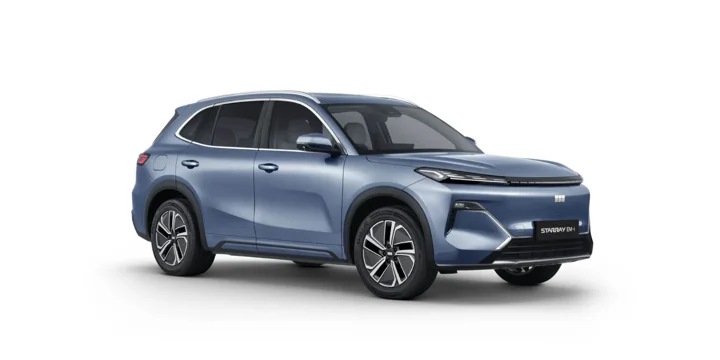 Geely Starray EM-i tampak tiga perempat depan